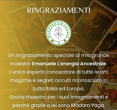 RINGRAZIAMENTO DI UNA MIA PATTUATA